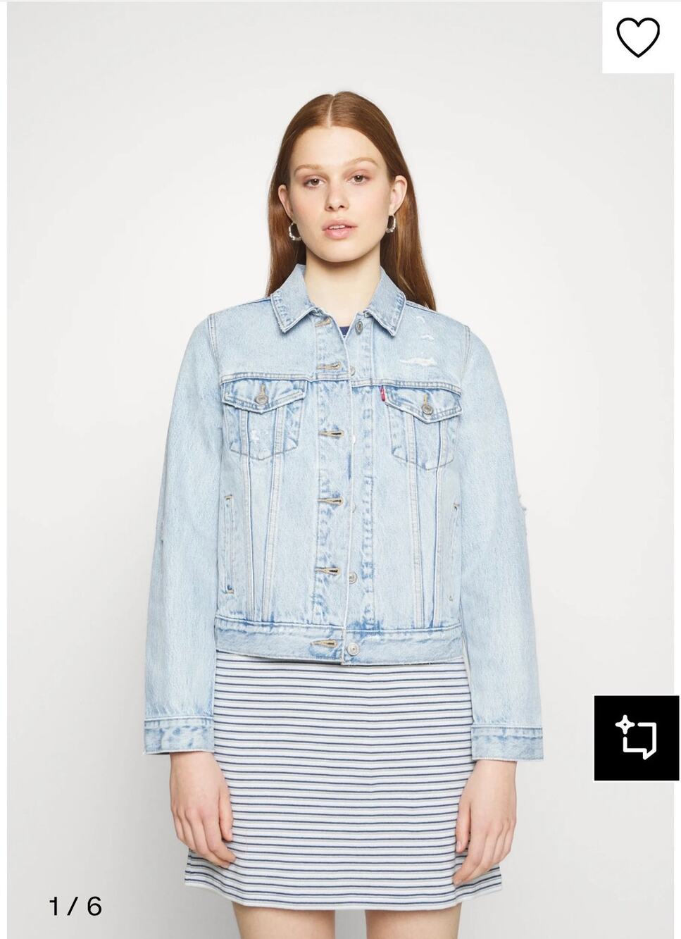 Levi's®
ORIGINAL TRUCKER - Denim jacket - indigo destructed Small